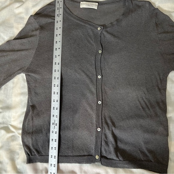 Cristina Gavioli women Sz XL lightweight button front viscose/polyamide cardi - Picture 7 of 8